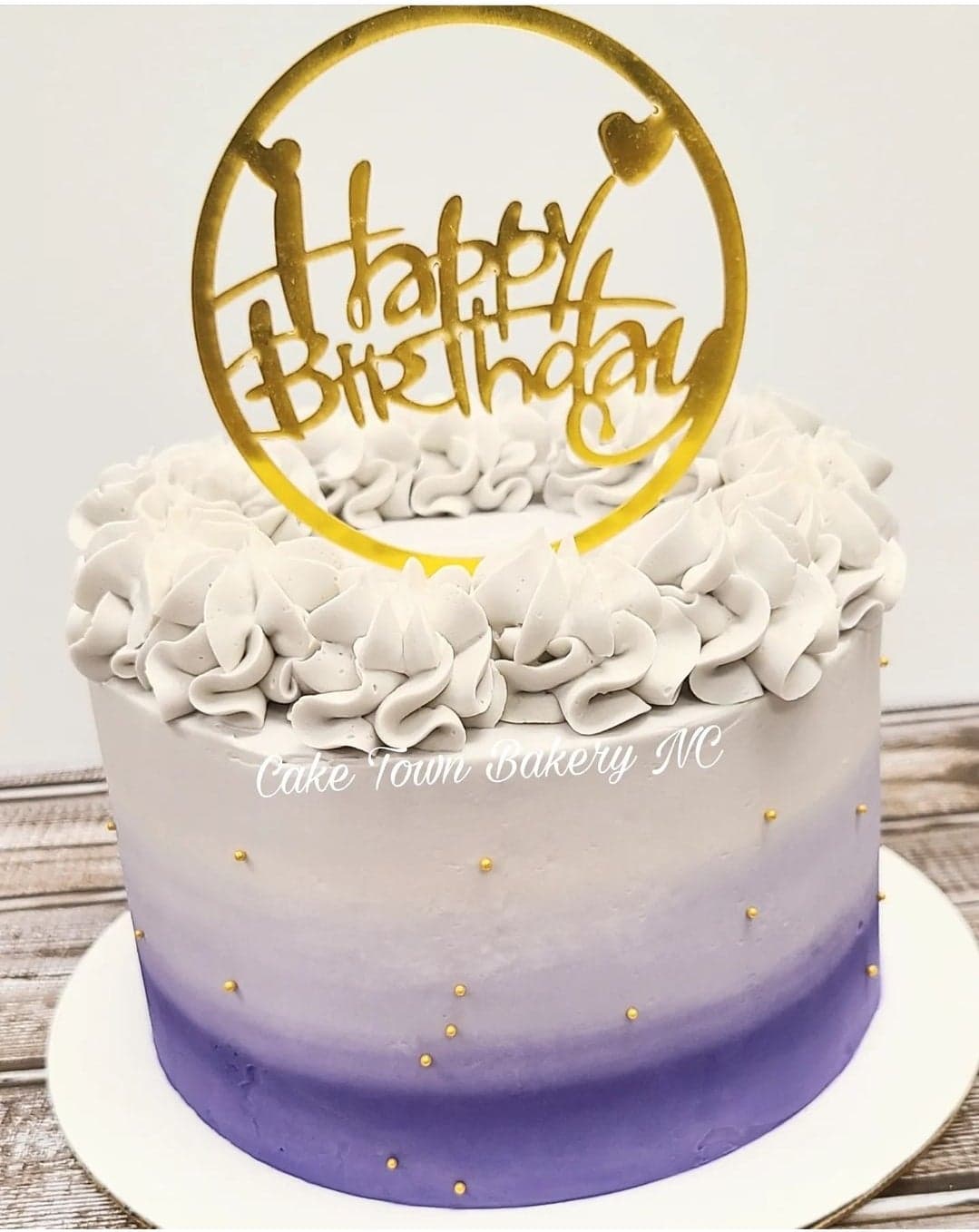 Lavender ombre birthday cake